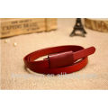 Red Skinny genuine leather fashion girl belt